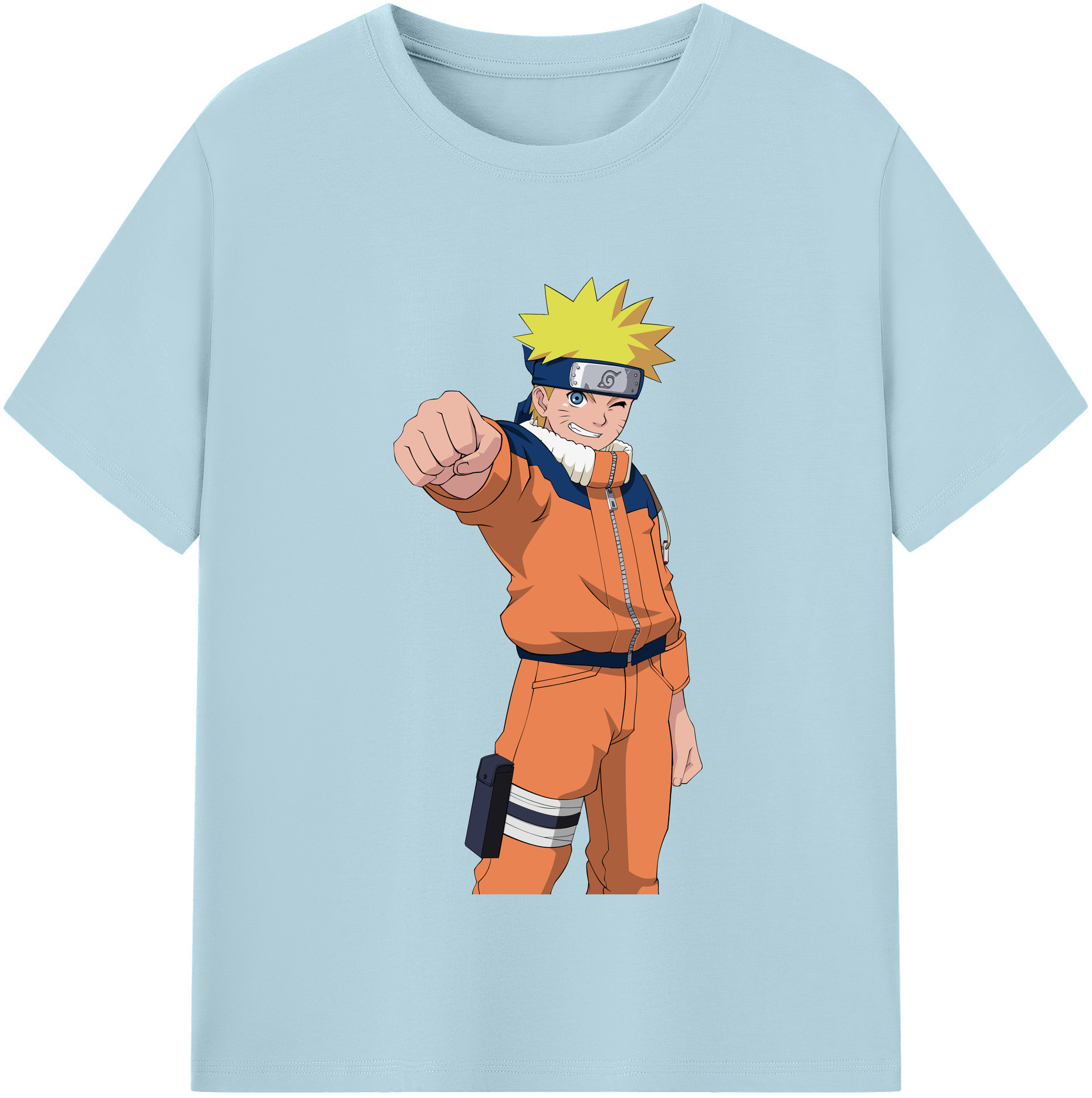 （画像用） NARUTO -ナルト- うずまき ナルト Uzumaki Naruto 綿100％半袖Tシャツ（フロントプリント）